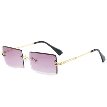 Prabangos Prekės ženklo Mados mažas stačiakampis akiniai nuo saulės moterims taškus aikštės saulės akiniai moterims 2019 m. vasaros stiliaus moteris uv400