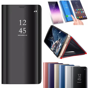 Prabangus Veidrodis, Flip Case for iphone XS MAX XR X 10 7 Plius 8 6 6s 5 5s SE Telefono Dangtelį Piniginės Knygos Stovo Laikiklį Stiliaus Shell 