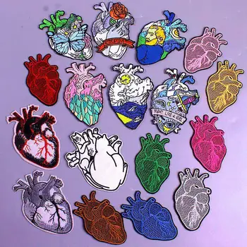 Prajna Hipių Geležies Širdies Lopai Drabužių Juostele Žmogaus Organų Išsiuvinėti Pleistrai Drabužių Siuvimo Lipdukas Ženklelis