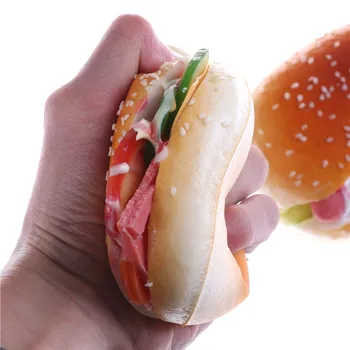 Pranešk Apie Netikrą Hamburger Modeliavimas Dekoro Hamburger Pyrago Išspausti Hot Dog Žavesio Duona Dirželis Dovana Apsimesti Žaisti Virtuvės Žaislai
