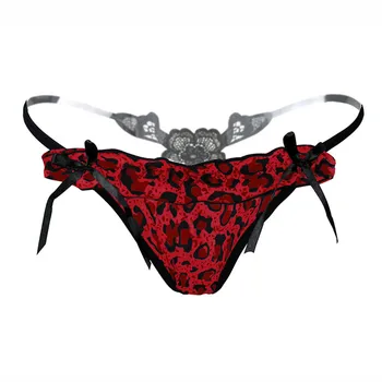 Prekės Moterims Seksualus Apatiniai 4 spalvų Leopard G String Skaidrus Tangas Moterų Sexy Kelnaitės Nėriniai Culotte Femme Seksualus apatinis Trikotažas