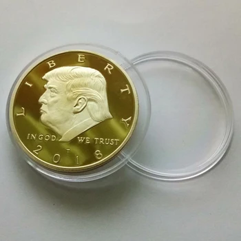 Prezidentas Progines Monetas, Monetų Bitcoin Surinkimo Dovana Tiek Monetos Majų Pranašystė Aukso Spalvos Proginė Moneta