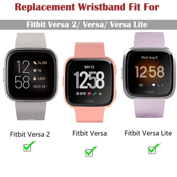 Priedai Diržu, Fitbit Versa 2 Juostos Minkšto Silikono Riešo Vandeniui Pakeitimo Žiūrėti Diržu, Fitbit Versa/Versa 2