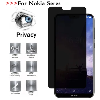 Privatumo Grūdintas Stiklas Nokia 8.1 7.1 2018 Stabdžių Peeping Screen Protector For Nokia 5.1 6.1 Plius X5 X6 Apsauginės Plėvelės Stiklo