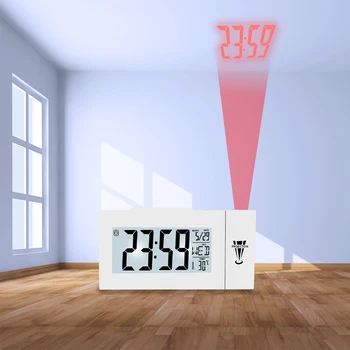 Projektorius, Skaitmeninis Laikrodis Stalinis Laikrodis Su Laiko Projekcija Multi-Funkcija Orų Kalendoriaus Laiko Žiūrėti Temperatūra