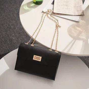 PU Odos Grandinės Mobiliojo Telefono Pečių krepšiai, Paprastas Mažas Kvadratas Maišelį Moterų Dizaineris Rankinės 2020 M. Aukštos kokybės