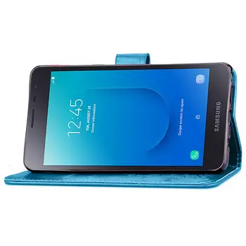 PU Odos, Telefono dėklas, Skirtas Samsung Galaxy J2 Core J260G J260 SM-J260G J2core Atveju Flip Cover 3D Įspausti Piniginės Atveju