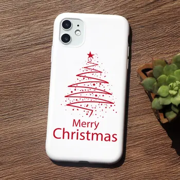 PUNQZY Naujųjų metų meno Kalėdų Eglutė Telefono dėklas Skirtas iPhone 11 Pro MAX 7 6s 8 Plus X XR XS MAX TPU Silikono Atveju iphone, PRO 12