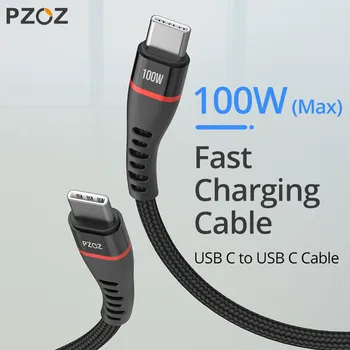 PZOZ 100W PD USB C su USB C Tipo Kabelis Greitai Įkrauti 4.0 60W Greito Įkrovimo Už 