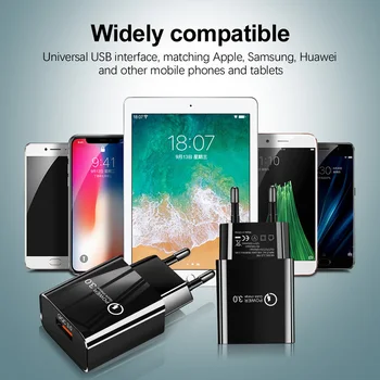 QC3.0 Greito Įkrovimo Kroviklis Magnetinio Micro USB Kabelis Samsung Galaxy S3, S6, S7 krašto Pastaba 4 5 A3 A5 A7 2016 j3 skyrius J5 J7 A6 A7 2018
