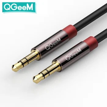 QGEEM AUX laidas automobilinis iPhone vyrų vyrų stereo garso kabelis 3.5 lizdas jack 3.5 AUX automobilių kabelis ausinių įveikti garsiakalbis