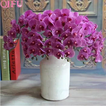 QIFU 1 VNT Dirbtinės Gėlės Nekilnojamojo Touch Dirbtinis Drugys Orchidėjų Drugelių Orchidėja, naujas Namas Namo Vestuvių Šventė Apdaila