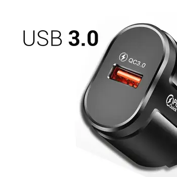 Qualcomm 3.0 universal mobile usb kroviklis greito įkrovimo usb kištuko + Tipo C/micro kabelis Samsung