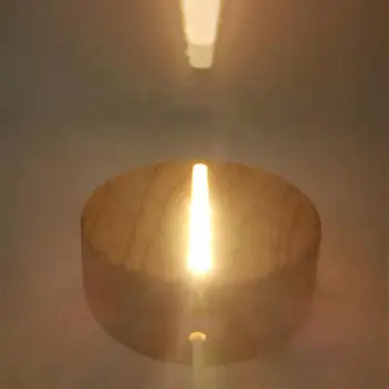 Rankų darbo Dervos Meno Medienos LED Šviesos Dispaly Bazės Krištolo Stiklo Derva Meno Ornamentas Mediniai Naktį Apšviesta Bazės Stovėti Amatai