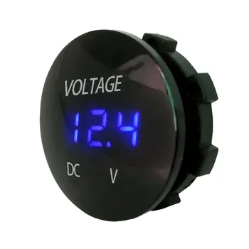 Raundas Vandeniui Auto Valtis Automobilių, Motociklų DC5V-48V LED Panel Mini Skaitmeninis Voltų Įtampos Matuoklis Testeris) Ekrano Voltmeter