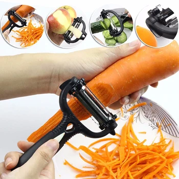 Rayfox Daugiafunkcinis 360 Laipsnių Pasukimo Virtuvės Įrankį Mini Daržovių, Vaisių, Bulvių, Morkų Skustukas Tarka Zesters Agurkai Slicer