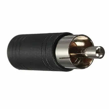 RCA Male Plug į 1/8 3.5 mm Female Jack Audio Adapteris Keitiklis Jungtis Mono Jack Lizdas Phono Kištuko Adapterio 1pc