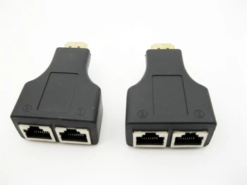 REDAMIGO 2 vnt 30M HDMI Dual RJ45 CAT5E UTP CAT6 LAN Ethernet HDMI Extender Kartotuvas 1080P HDTV HDPC PS3 STB AVC30M