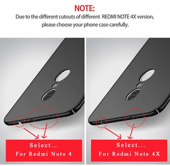 Redmi Pastaba 4x Atveju Msvii Silm Matinio stiklo gaubtas, Skirtas Xiaomi Redmi 4 Pastaba Pasaulinės Atveju Xaomi PC Padengti Xiaomi Redmi Note4X Atvejais 5.5