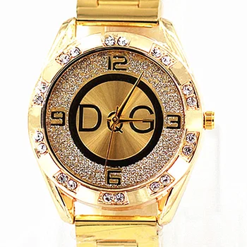 Reloj mujer 2020 Naujas DQG Garsaus Prekės ženklo Atsitiktinis Kvarco Žiūrėti moterų Auksas, Sidabras Full Steel Prabanga moterų laikrodžiai Zegarek