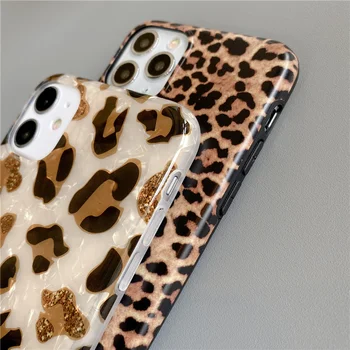 Retro leopard vietoje dažytos telefono dėklas skirtas Apple airpods 2 Pro Ausinės atveju iphone 11Pro X XR XS MAX 7 8 Plius silikoninis dangtelis