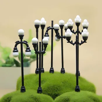 Retro Mini Gatvės Žibintas Miniatiūrinių Sodo Ornamentu Streetlight Figūrėlės Pasakų Sodo Puošmena Dervos Amatų Micro Apželdinimas
