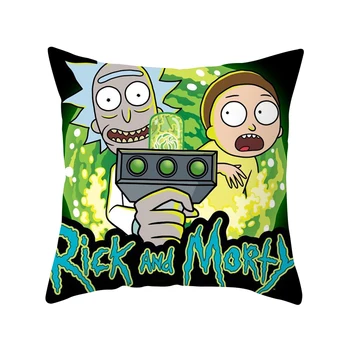 Rick Ir Morty Pagalvėlė Padengti Juokingas Anime Pagalvę Padengti Gyvenamasis Kambarys Sofos, Automobilių Mesti Pagalvės Vidaus Apdailos Užvalkalas