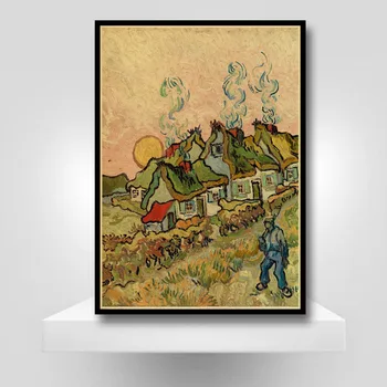 Rinkinys Van Gogho Darbai Kraft Popieriaus Spausdinti Plakatai, Tapyba Sienos Nuotraukas Kambarį Klasikinį Meną Baras Namų Dekoro