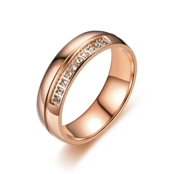 Romantiška pora vestuvių žiedas aukso nerūdijančio plieno pora vestuvių žiedas dalyvavimo šalies papuošalai vestuvių žiedas
