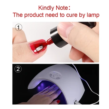 ROSALIND 5ml Nagų lako Pen Reikia Išgydyti UV LED Lempos, Mirkymas-Off Baltos Spalvos galutinis meno Gelio Lako
