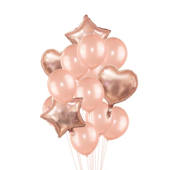 Rose Aukso Konfeti Baloons Folija Šampano Star Balionas Vestuvių Latekso Ballon globos BabyShower Gimtadienio Apdailos Reikmenys
