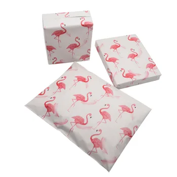 Rožinė Kurjerių Maišelį Flamingo/Snaigė / Koralai Animacinių Filmų Anime Poli Siuntėjus Savarankiškai Antspaudas Plastiko Pašto Voko Maišelį 10*14.5 Colių Dizainas