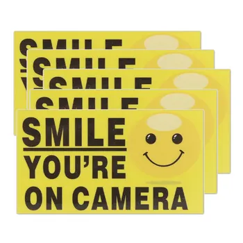 Safurance 5x Šypsena esate Kamera Savarankiškai adhensive CCTV Video Signalą Saugos Lipdukai Ženklai Decal Home Security Įspėjimas