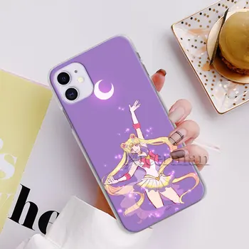 Sailor Moon Anime Atveju iPhone 11 12 Pro Max 12 Mini Pro 11 7 8 X XR SE XS MAX 7+ 8+ 6 6s Plius Sunku Telefono Dangtelį