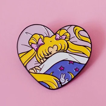 Sailor Moon Miega Mėgėjams Emalio Sagės Smeigtukai Ženklelis Atvartas Smeigtukai Metalų Lydinio, Mados, Papuošalai, Aksesuarai Dovanos