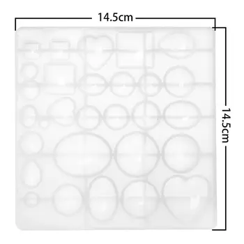Sakai Papuošalai Silikono Formų Epoksidinės UV Pelėsių Paspaudus Gėlių Lašas Ovalo formos, Širdies Square 