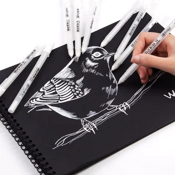 Sakura Gelly Roll Liner Pen, žymėjimo įrankis Baltojo Aukso, Sidabro Spalva, 05/08/10 Bauda Piešimo, Tapybos Manga Žymeklis Art dizaino F499