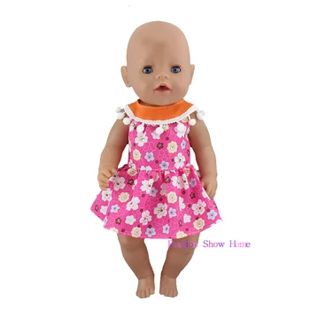 Saldainiai Spalvos Suknelė Tinka gimęs kūdikis 43cm Lėlės Drabužiai Lėlės Priedai 17inch Baby Doll