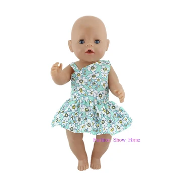 Saldainiai Spalvos Suknelė Tinka gimęs kūdikis 43cm Lėlės Drabužiai Lėlės Priedai 17inch Baby Doll