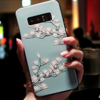 Samsung Galaxy A01 Atveju 3D Gėlių Įspausti Silikono Telefono Dėklai Samsung Galaxy A21 A41 A11 Padengti Minkšta Palengvėjimą Karšto 01 Atveju