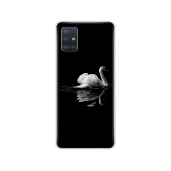 Samsung Galaxy A51 Atveju Silicio telefono Galinį Dangtelį Samsung A51 A515 6.5 colių bamperis coque Minkštas copas juoda mielas
