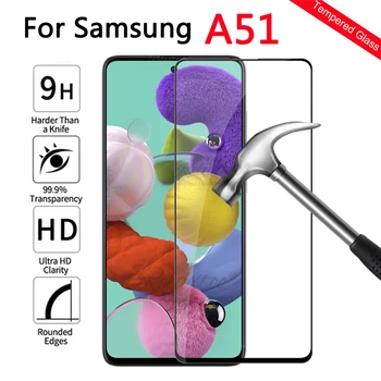 Samsung Galaxy A51 Visiškai Padengti Grūdinto Stiklo Samsung A515F Screen Protector A51 2020 51 Apsaugos telefonas Kino glas 9h