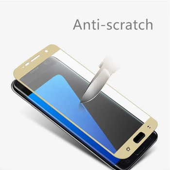 Samsung Galaxy S 7 6 5 Apsauginis Stiklas Screen Protector dėl Sansung Sumsung S6 S7 S5 Pilnas draudimas Grūdintas Stiklas SamsungS7 Filmas