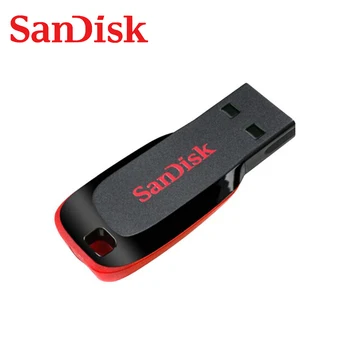 SanDisk Originalus Cruzer Blade CZ50 USB Flash Diskas 128GB 64GB 32GB 16GB Pen Drive USB 2.0 Diskui Pendrive Memory Stick