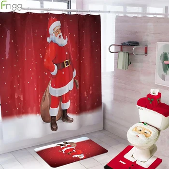 Santa Claus Kilimas Sėdynės Vonios Kambarys Nustatyti Linksmų Kalėdų Dekoracijos Namų Navidad 