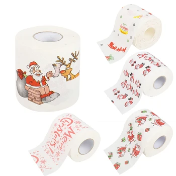 Santa Claus Vonia Tualetinio Popieriaus Ritinėlio Kalėdų Tualetas Roll Kalėdos Namų Puošybai Audinių Kalėdų Spausdinti noel Navidad dekoro Naujųjų metų