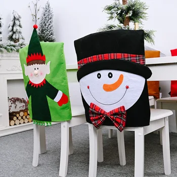 Santa Claus Vyno Bžūp Kėdė Padengti Kalėdų Stalo Indai Šalis Kalėdos Red Hat Stalo Apima Kalėdų Dekoracijos namams