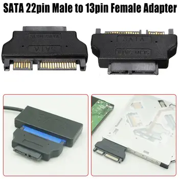 SATA Adapteris Serial ATA 7+15 22pin Vyrų Slim 7+6 13pin Moterų Adapteris, Skirtas Desktop Laptop HDD, CD-ROM Kietasis Diskas