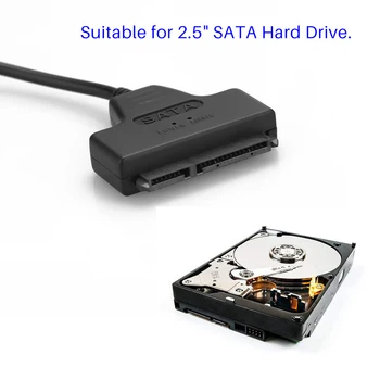 SATA Dual USB 2.0 22pin Adapteris Kabeliai, 2.5 colių 7+15Pin SATA Duomenų Maitinimo Laidas 2.5