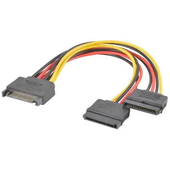 SATA Maitinimo 15-pin Y-Splitter Cable Adapter Vyrų ir Moterų dėl HDD Kietojo Disko Maitinimo Adapterio Kabelis